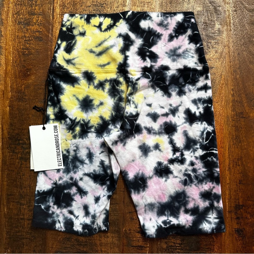 Electric & Rose Tie Dye Biker Shorts - Size S